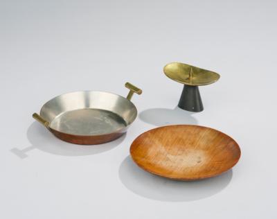 A candlestick, a pan and a plate, Carl Auböck, Vienna - Design
