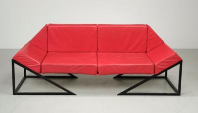 A red leather sofa, B. R. A. N. D.* (Rudolf Weber & Boris Broschardt), - Design