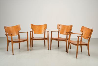 A set of four armchairs mod. Portex, designed by Orla Molgaard-Nielsen & Peter Hvidt - Design
