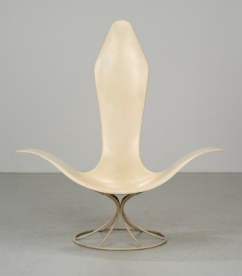 A sculptural lounge chair mod. 120-LF, designed by Erwin and Estelle Laverne - Design