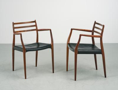 Two armchairs mod. 62, designed by Niels O. Möller - Design