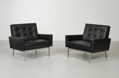 Two lounge armchairs mod. 65 A, designed by Florence Knoll - Design