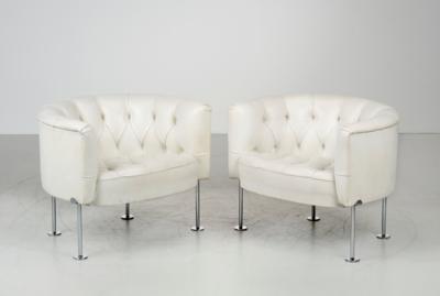 Two lounge armchairs mod. RH 310, designed by Robert Haussmann - Design