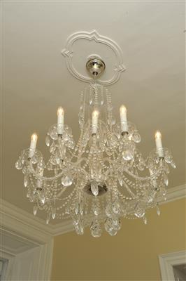 Glasluster in Kronenform, - Classic English Interiors