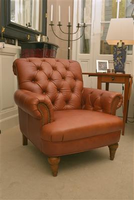 Lederfauteuil, - Classic English Interiors