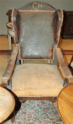 Prov. Ohrenbackenfauteuil, - Furniture, carpets