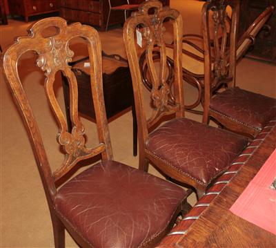 Satz von 6 prov. Sesseln im Barockstil, - Furniture, carpets