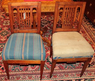 Paar josefinische Sessel, - Furniture, carpets