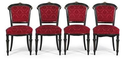 Satz von vier Napoleon IIISesseln, - Furniture, carpets