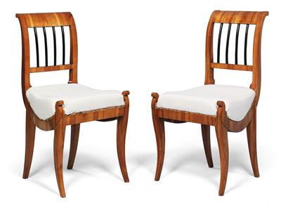 Seltenes Paar Biedermeier Sessel, - Furniture, carpets