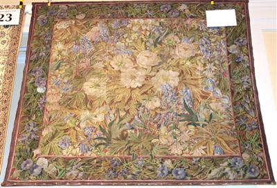 Bemalte Wandbespannung ca. 205x 227 cm, - Furniture, carpets