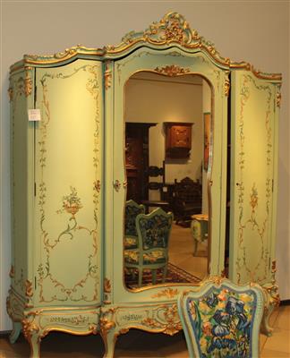 Schlafzimmereinrichtung in venezianischer Art, - Möbel, Teppiche und dekorative Kunst