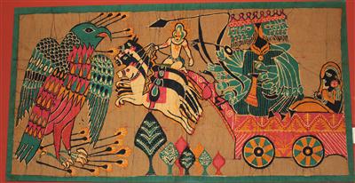 Batik ca. 82 x 187 cm, - Möbel, Teppiche und dekorative Kunst