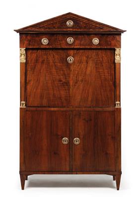 Biedermeier Sekretär, - Möbel, Teppiche und dekorative Kunst