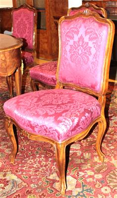 Satz von 6 Sesseln im Barockstil, - Möbel, Teppiche und dekorative Kunst