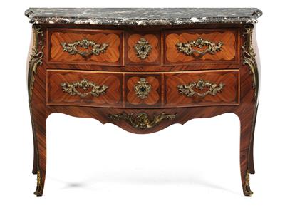 Kommode im Louis XV- Stil, Frankreich 19. Jh., - Möbel, Teppiche, Design und dekorative Kunst