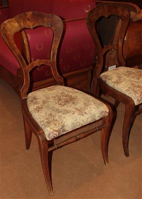 Paar Biedermeier-Sessel, - Möbel, Teppiche und dekorative Kunst