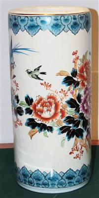 Zylindrische Vase, - Möbel, Teppiche und dekorative Kunst