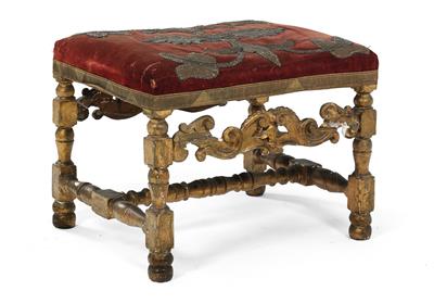 Hocker bzw. Tabouret im Frühbarockstil, - Furniture, carpets