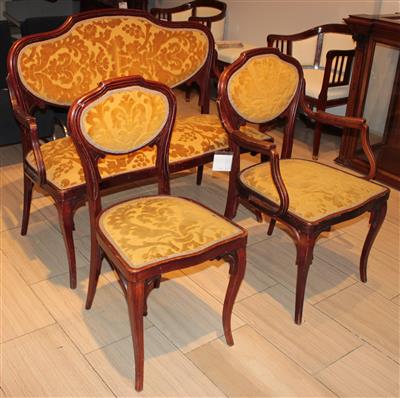 Sitzgruppe, - Möbel, Teppiche und dekorative Kunst
