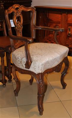 Armsessel im Barockstil, - Furniture, carpets