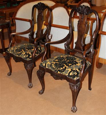 Paar Armsessel im holländischen Barockstil, - Möbel, Design und Teppiche