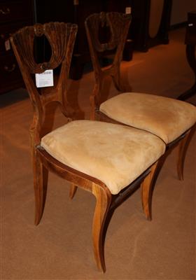Paar Biedermeier Sessel, - Furniture, carpets