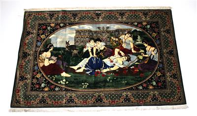 Ghom Seide ca. 137 x 200 cm, - Summer-auction