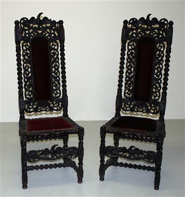 2 Sessel im Barockstil, - Furniture