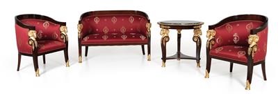 Bedeutende Sitzgarnitur im Empirestil, - Furniture