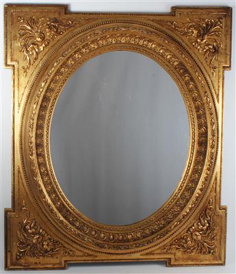 Paar ovale Salonspiegel, - Möbel und dekorative Kunst