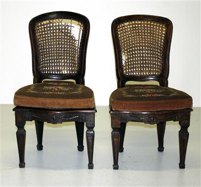 Paar provinziellklassizistische Sessel um 1800, - Nábytek