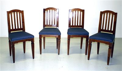 Satz von 4 josefinischen Sesseln, - Möbel und dekorative Kunst