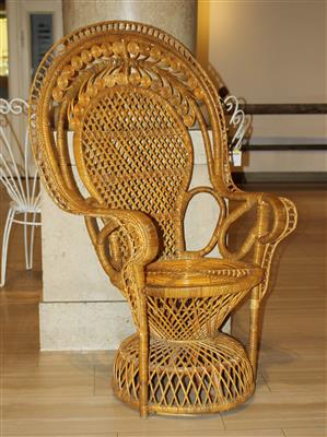 Korbhochlehnsessel, - Furniture and Decorative Art