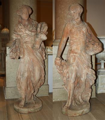 Paar Gartenfiguren, - Furniture and Decorative Art