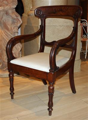 Armsessel um 1835/40, - Furniture and Decorative Art