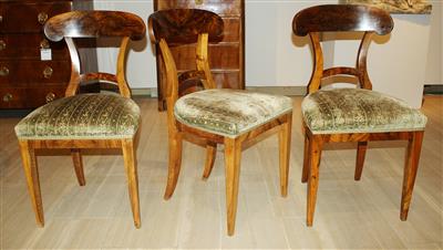 3 Biedermeier Sessel, - Möbel und dekorative Kunst