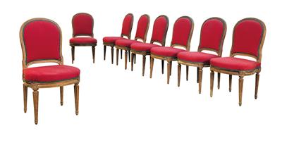 Satz von 8 provinziellen Sesseln - Möbel und dekorative Kunst