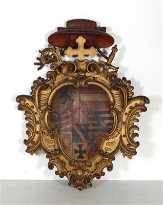 Großes Wappenschild des Erzbischofs in Salzburg, - Furniture and Decorative Art