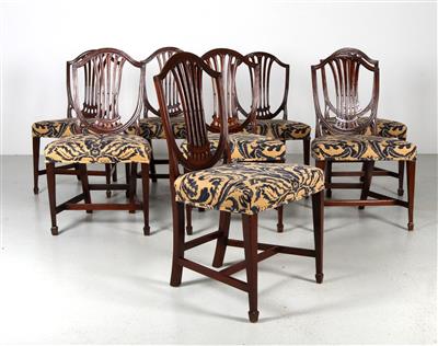 Satz von 8 Sesseln im Adam-Stil, - Mobili e arti decorative