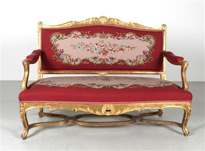 Sitzbank im Louis XV-Stil, - Nábytek