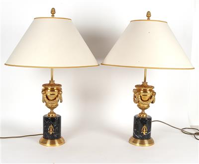 Paar Tischlampen i. Empirecharakter, - Mobili e arti decorative