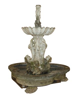 Gartenbrunnen i. ital. Barockstil, - Gartenmöbel und Gartendekoration