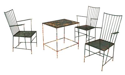 Sitzgruppe aus der Sonett Serie. Set bestehend aus 3 Armlehnstühlen Mod. Pastell, - Mobili