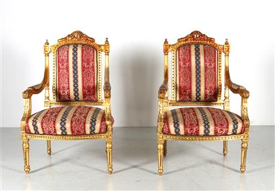 Paar Armsessel i. Louis XVI - Charakter, - Furniture and Decorative Art