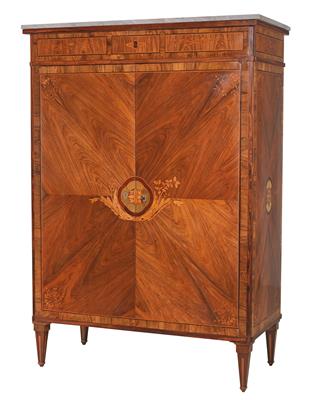 Halbhoher klassizistischer Schrank, - Furniture and Decorative Art