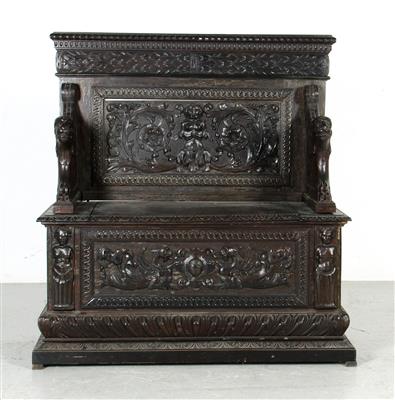 Truhensitzbank im RenaissanceStil, - Furniture and Decorative Art