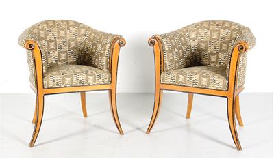 Paar Fauteuils, - Furniture and Decorative Art