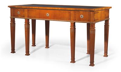 Rechteckiger Biedermeier Schreibtisch, - Furniture and Decorative Art