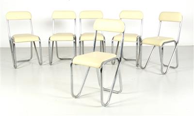 Satz von sechs Stühlen, - Möbel und Design
